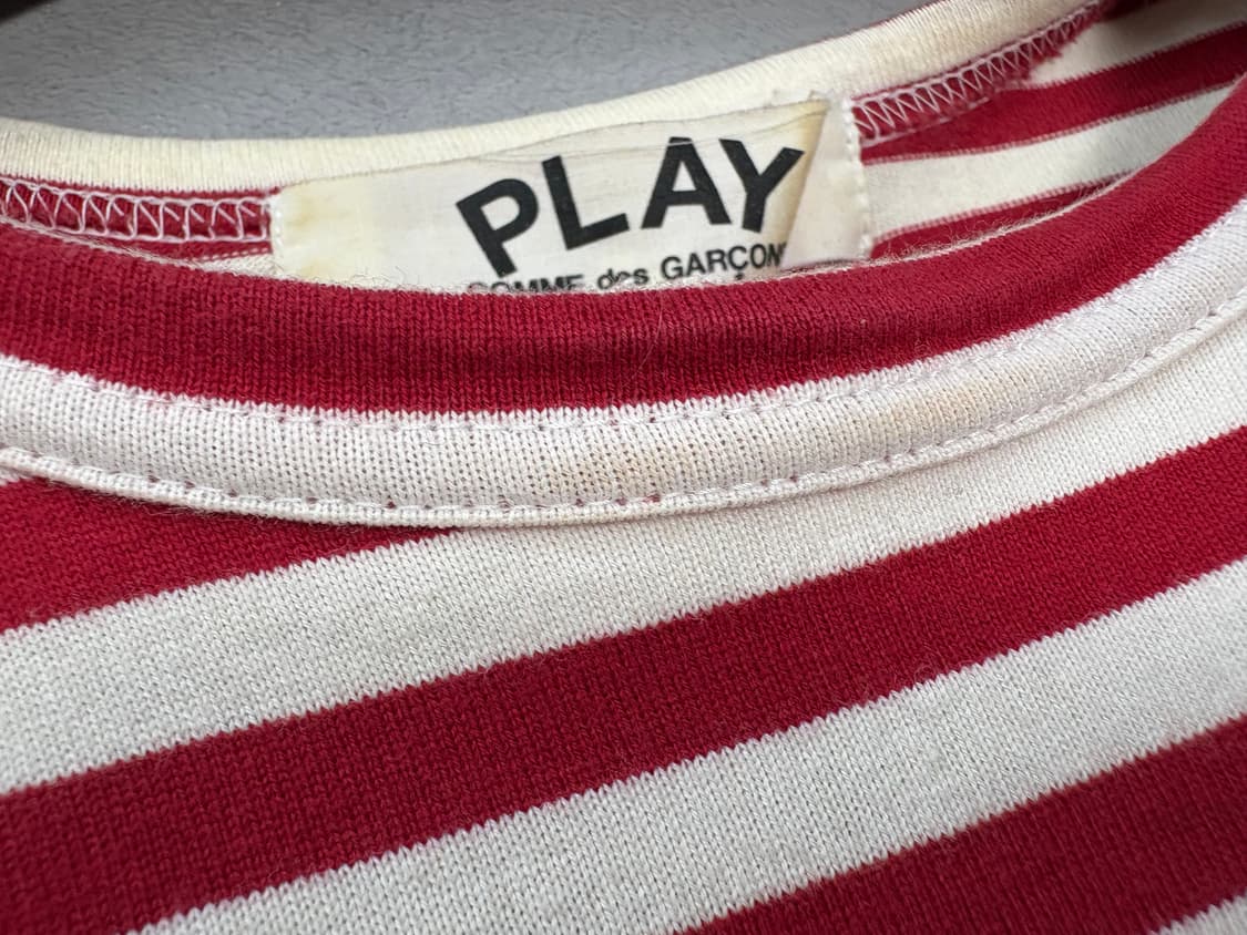 꼼데가르송 와펜 레드 스트라이프 롱 슬리브 A3432 상품이미지7