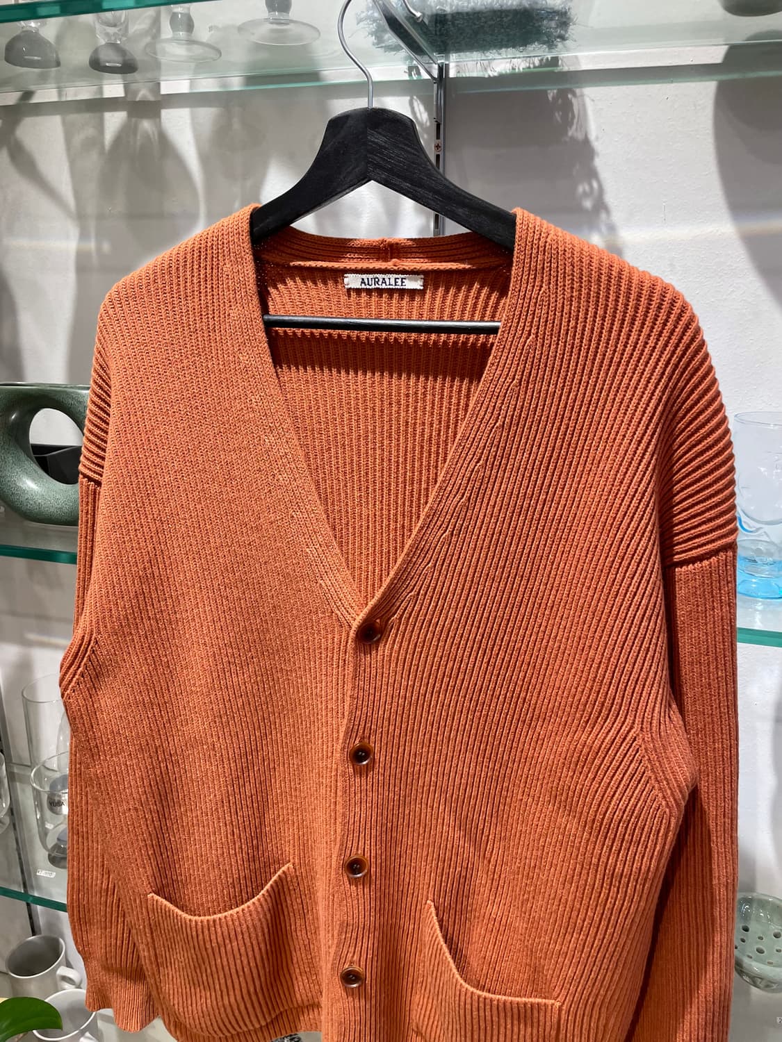오라리 super fine rib knit cardigan 상품이미지3