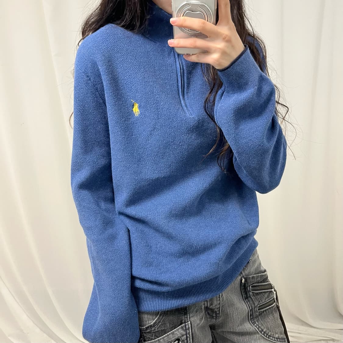 Polo half-zip up knit  상품이미지3