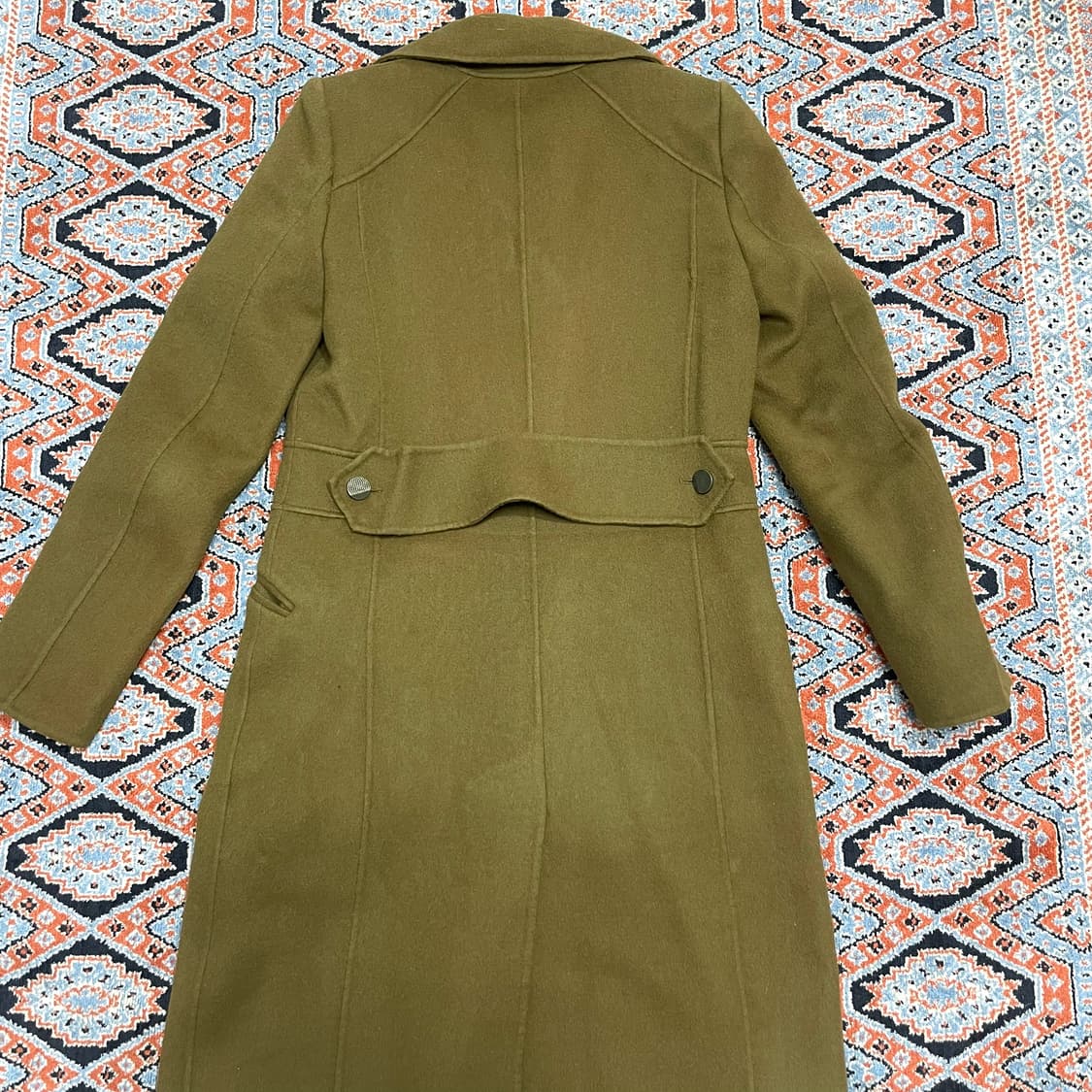 베네통 프리미엄라벨 카멜 울100 코트 여성42 상품이미지6