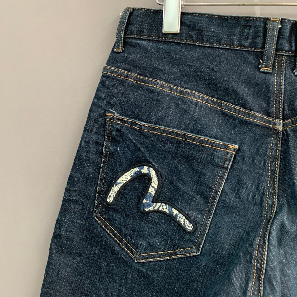 28인치 EVISU 에비수 페이즐리 반다나 스판 데님 쇼츠 청반바지 상품이미지3