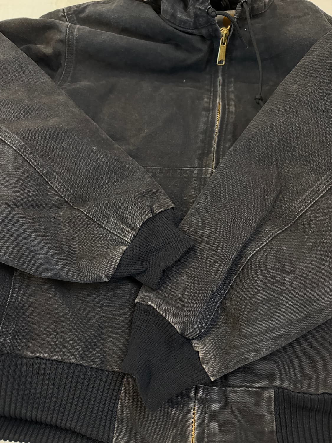 칼하트 액티브 샌드스톤 후드 워크자켓 J130 블랙 상품이미지3