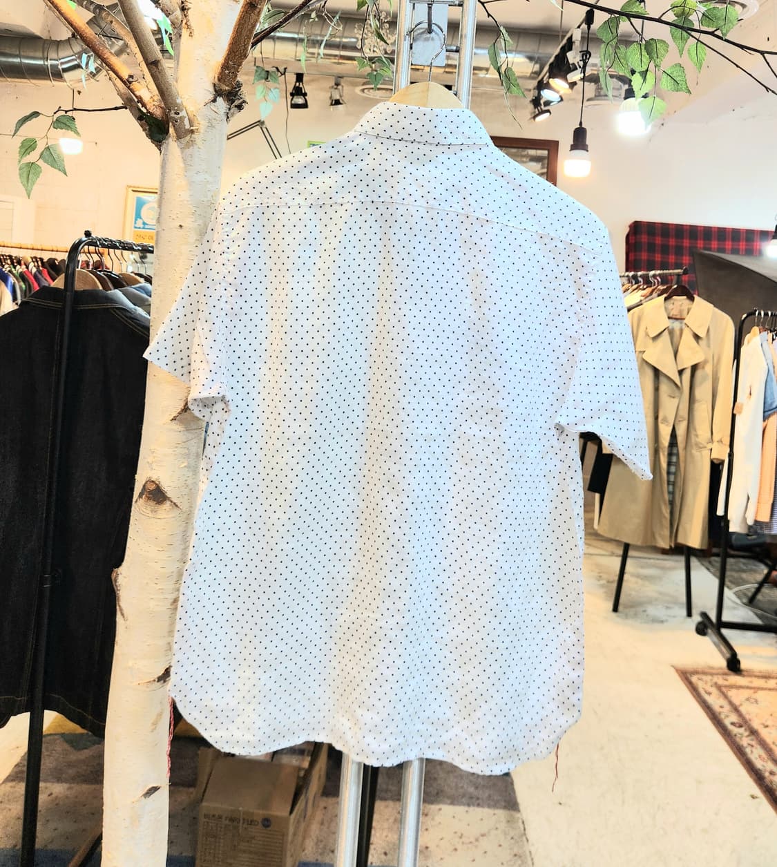 SUGAR CANE 슈가케인 리넨 도트 반팔 셔츠 상품이미지6