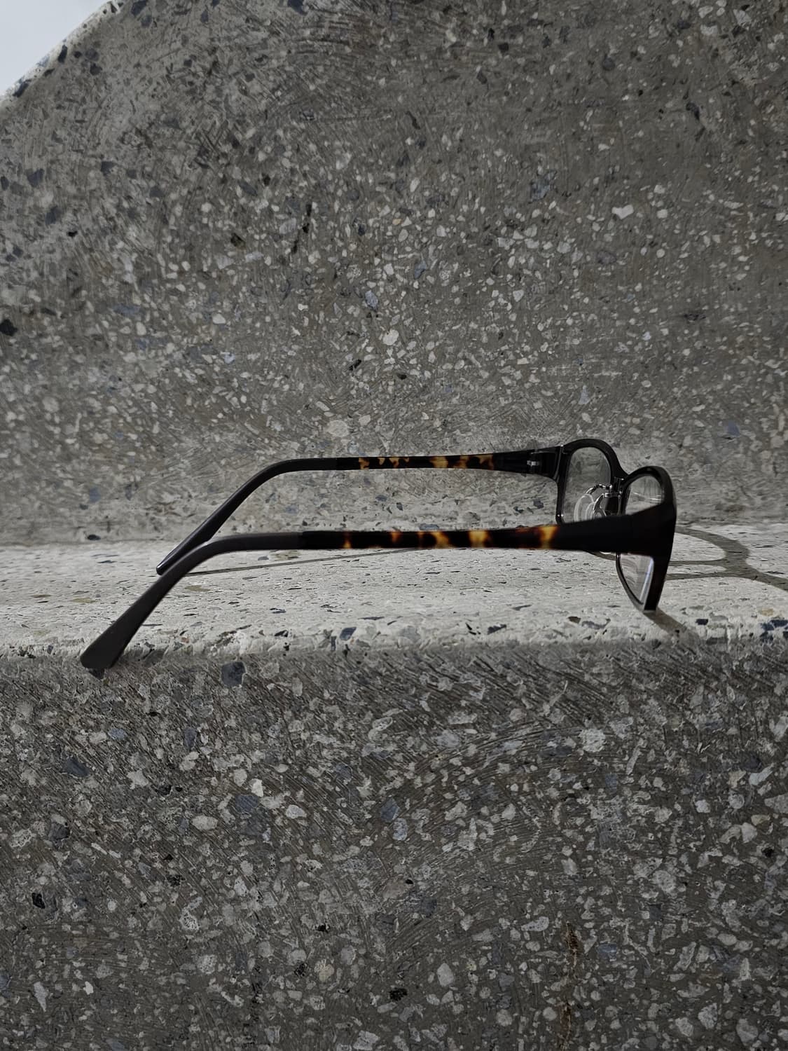 Japan Vintage 레오파드 스퀘어 프레임 안경 상품이미지4