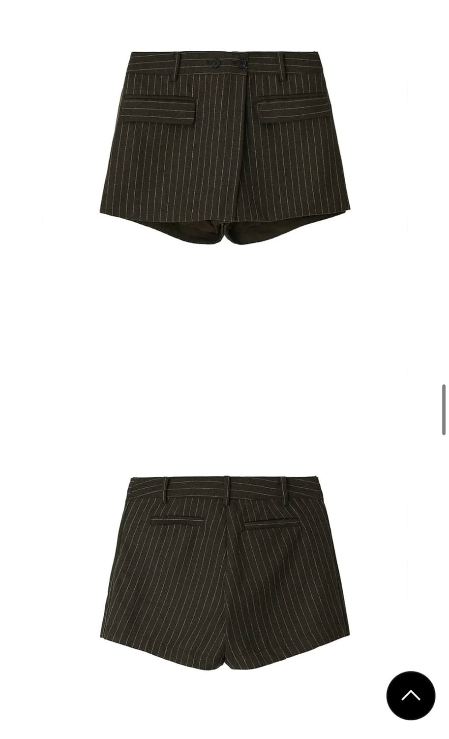 기준 Pin Stripe Wrap Short khaki Brown 상품이미지2