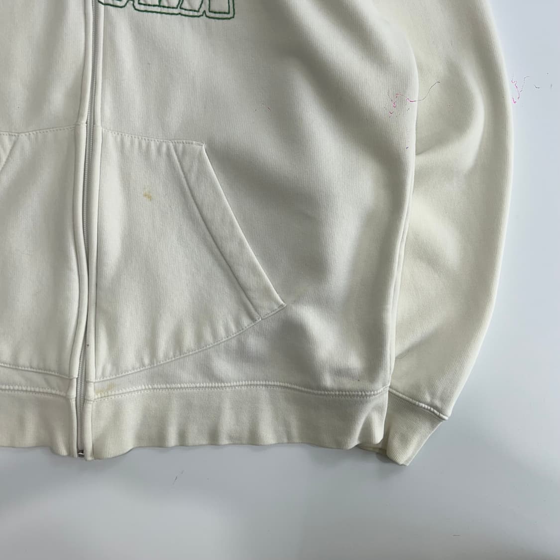 Nike 나이키 그린 스티치로고 아이보리 후드집업 상품이미지5