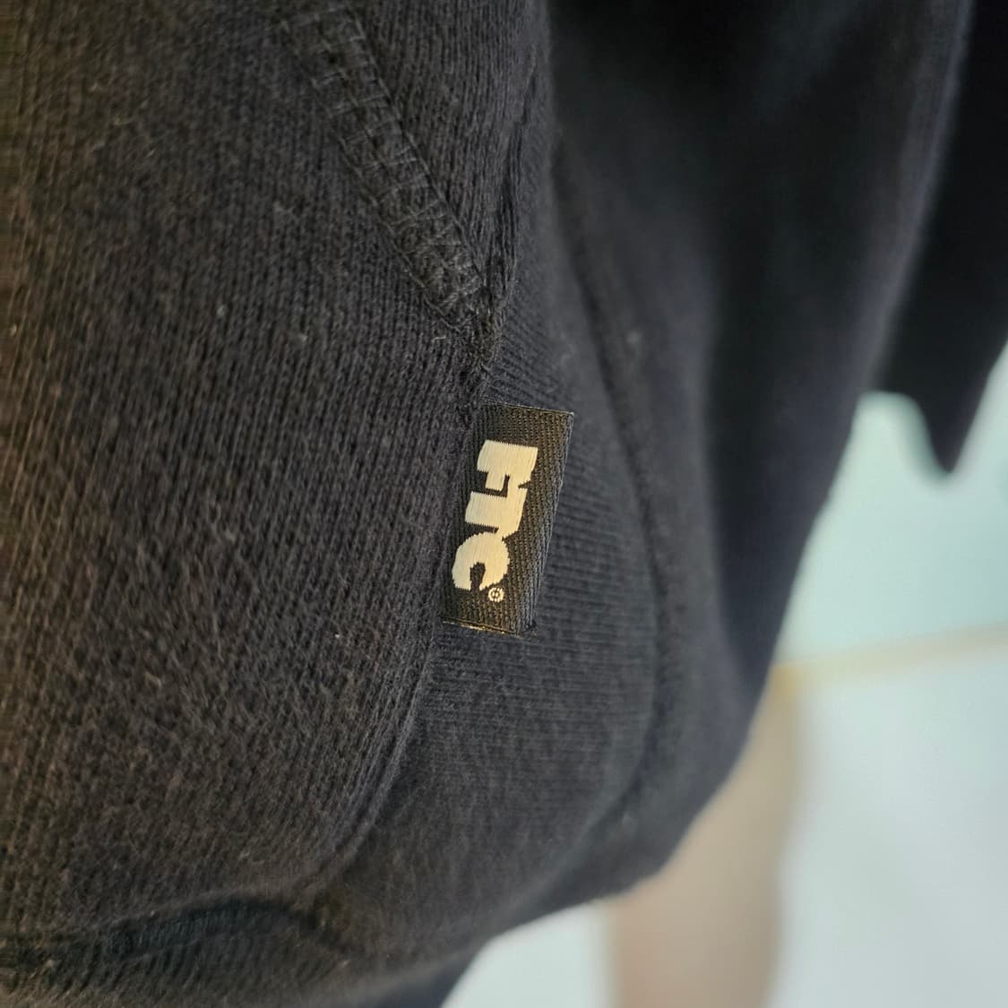 FTC 후드티 블랙 아치로고 자수 오버핏 스트릿 후디 상품이미지6