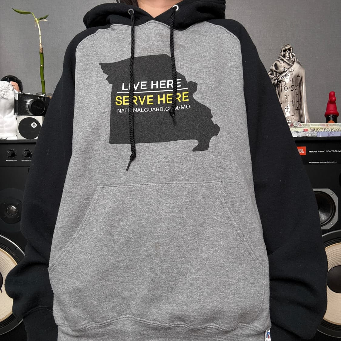 러셀애슬래틱 래글런 후드티 상품이미지1