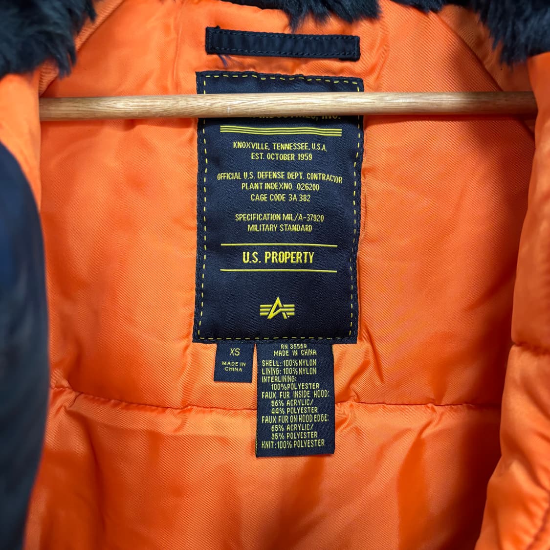 알파인더스트리 N-3B 파카 자켓 네이비 상품이미지3