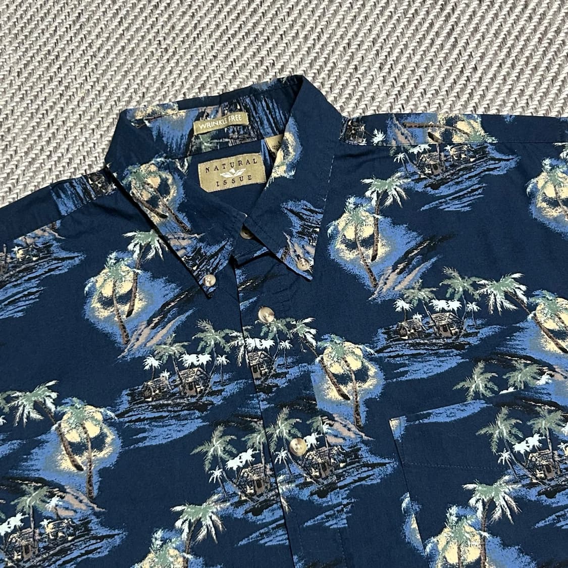 [XL] Natural Issue 빈티지 USA 네이비 하와이안 셔츠 상품이미지4