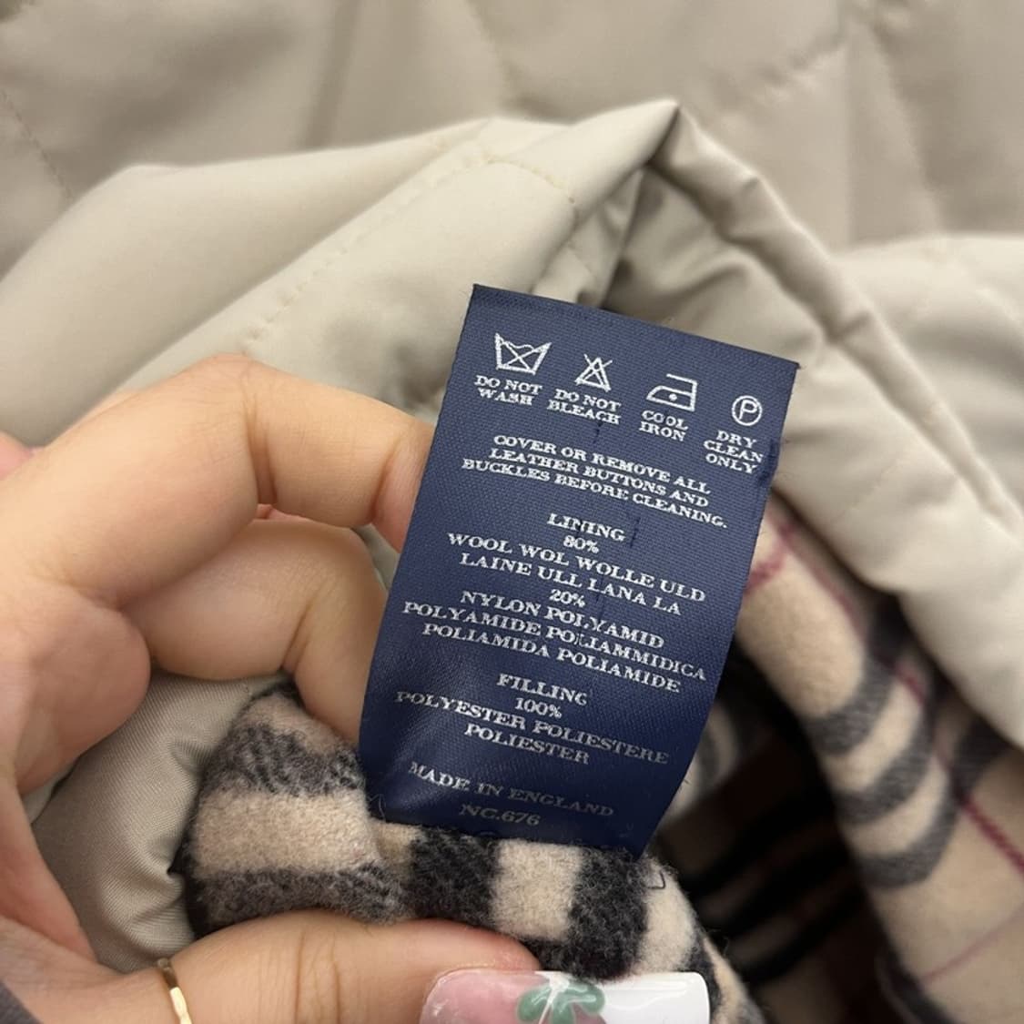 버버리 빈티지 모던 캐주얼 퀄팅 울 경량 자켓 95 C11141 상품이미지6