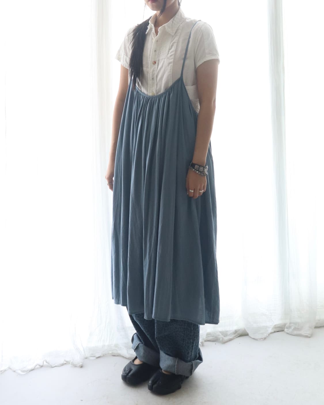 [Kelen] Blue Cotton Camisole Dress 상품이미지2