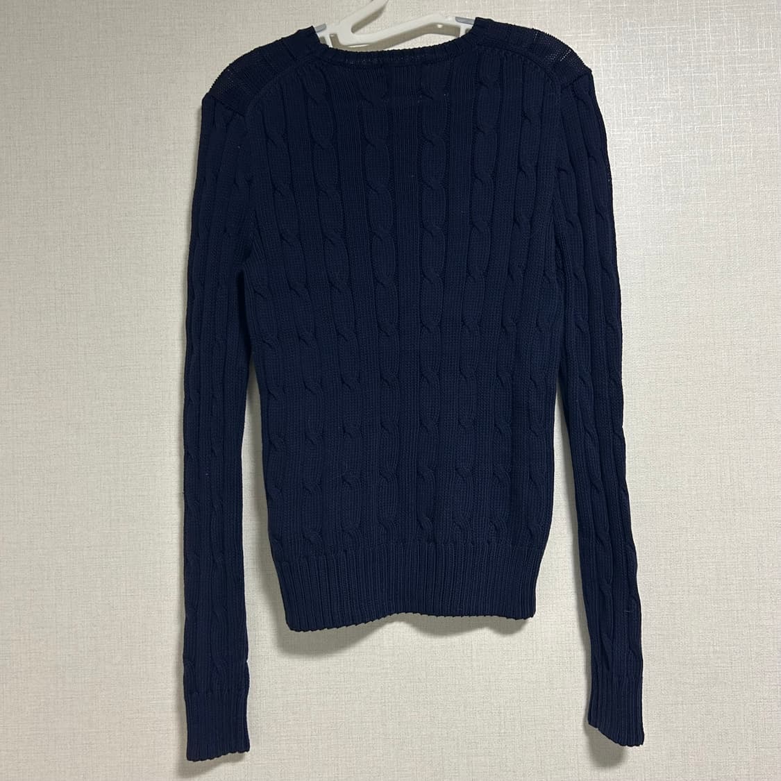 폴로 랄프로렌 신형 큐알 꽈배기 니트 네이비 S  상품이미지5