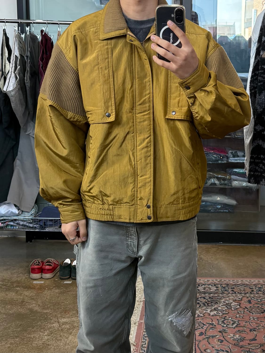 JPN 나일론 블루종 집업 재킷 상품이미지2