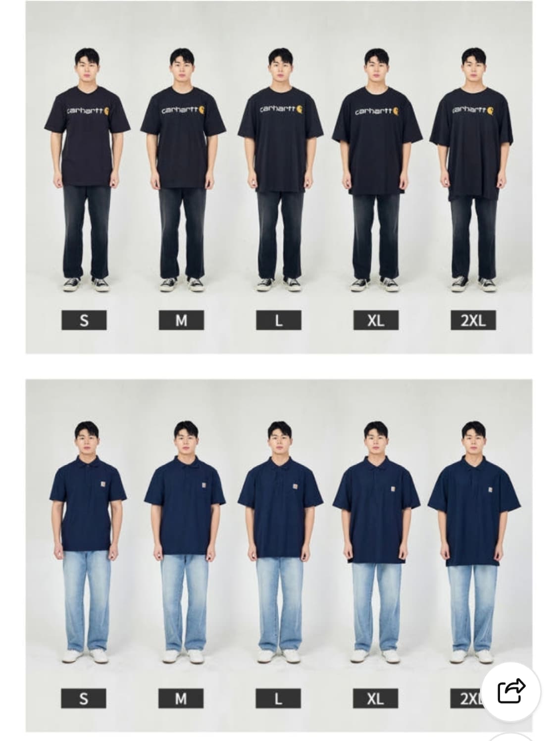 칼하트의 루즈핏 반팔티 XL 상품이미지6