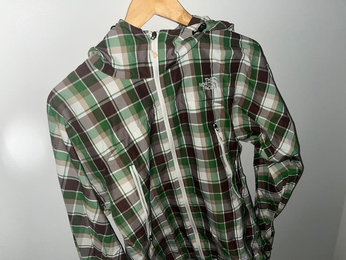 TheNorthFace Green check Windbreaker 상품이미지2