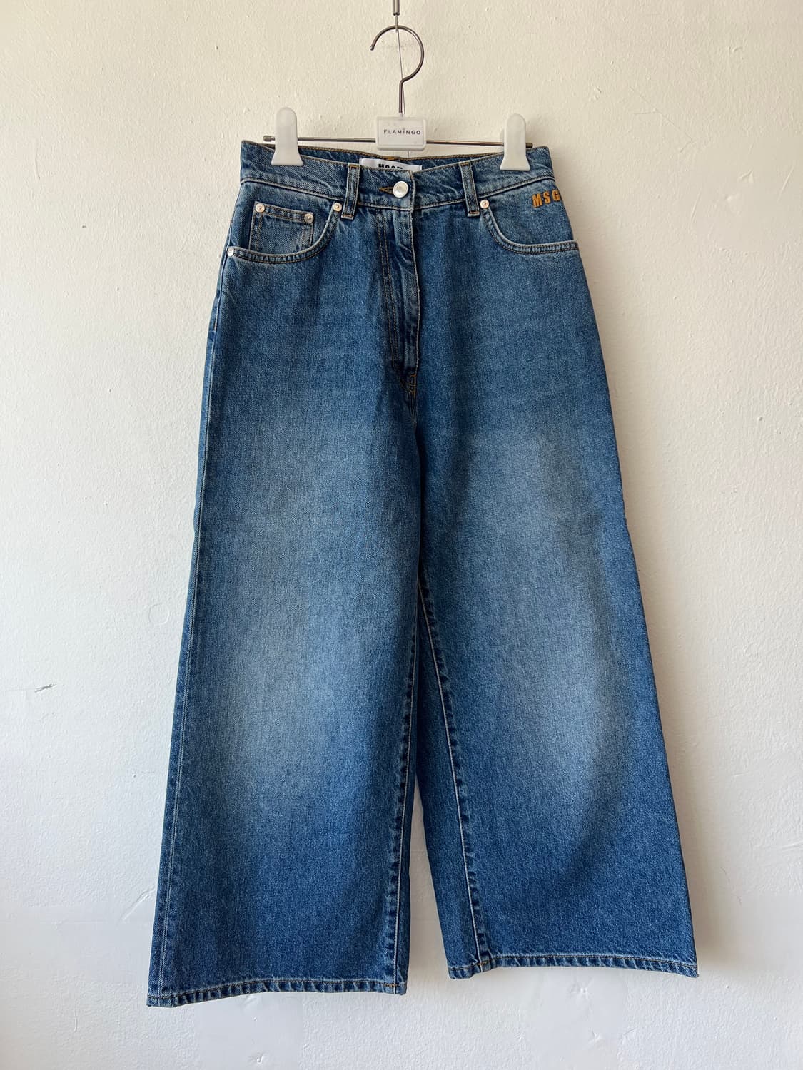 엠에스지엠 MSGM 여성 중청 와이드핏 데님팬츠 9부팬츠 상품이미지2