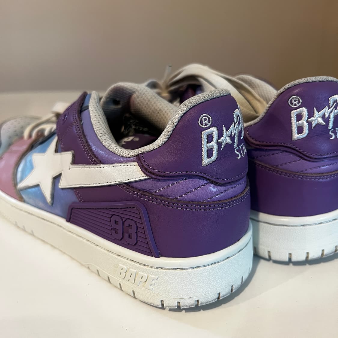 베이프 스케이트 스타 퍼플 그리데이션 스니커즈 상품이미지4
