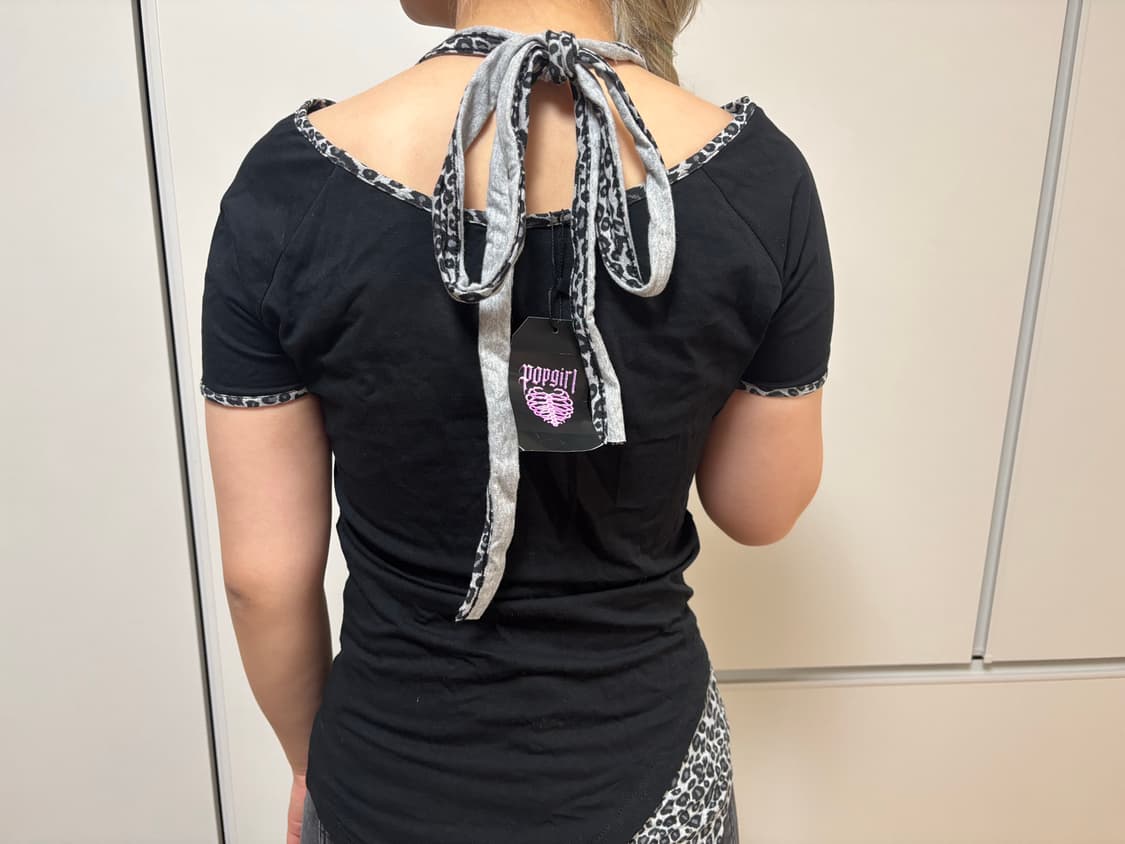 팝걸빈티지 자사몰 해골 프린팅 반팔  상품이미지2