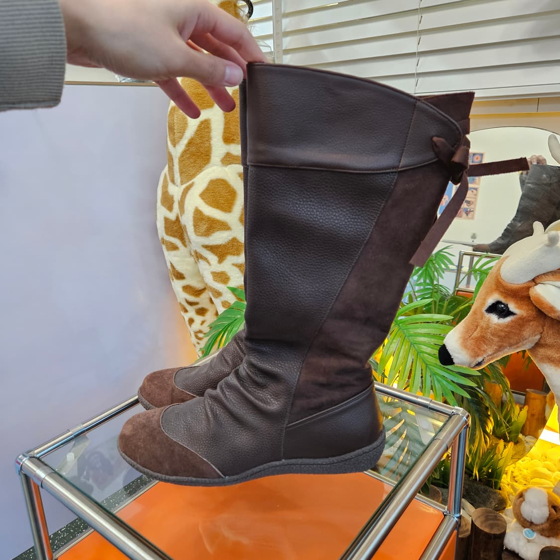 새상품) 빈티지 소가죽 하프부츠 245mm 상품이미지2