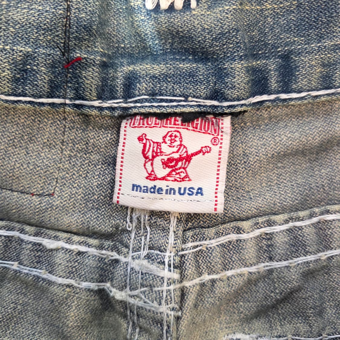 [34]트루릴리전 USA 화이트 스티치 부츠컷 데님 팬츠 상품이미지4