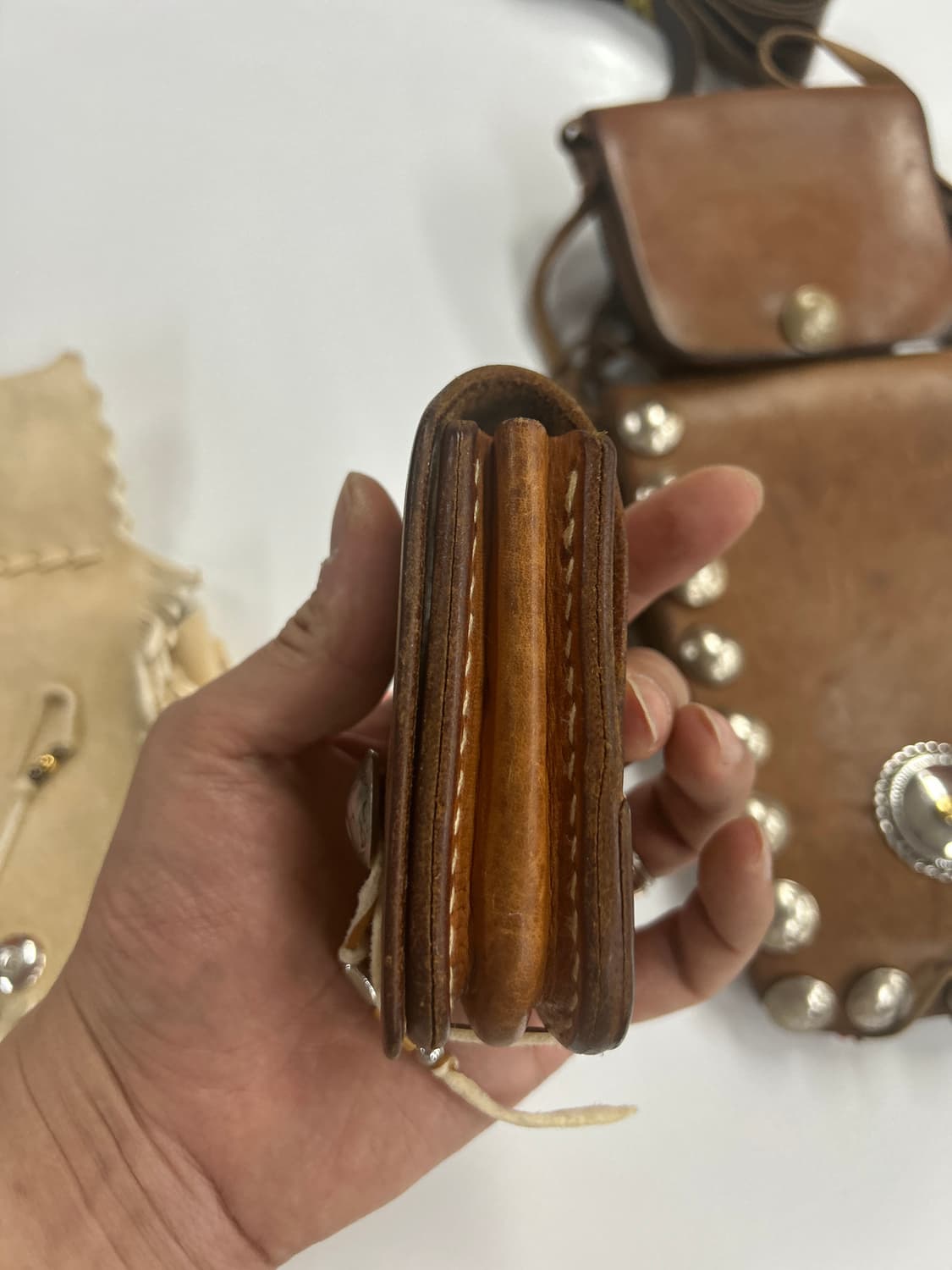 goros 고로스 새들레더 콘초 벨트루프 시가렛 케이스 상품이미지3