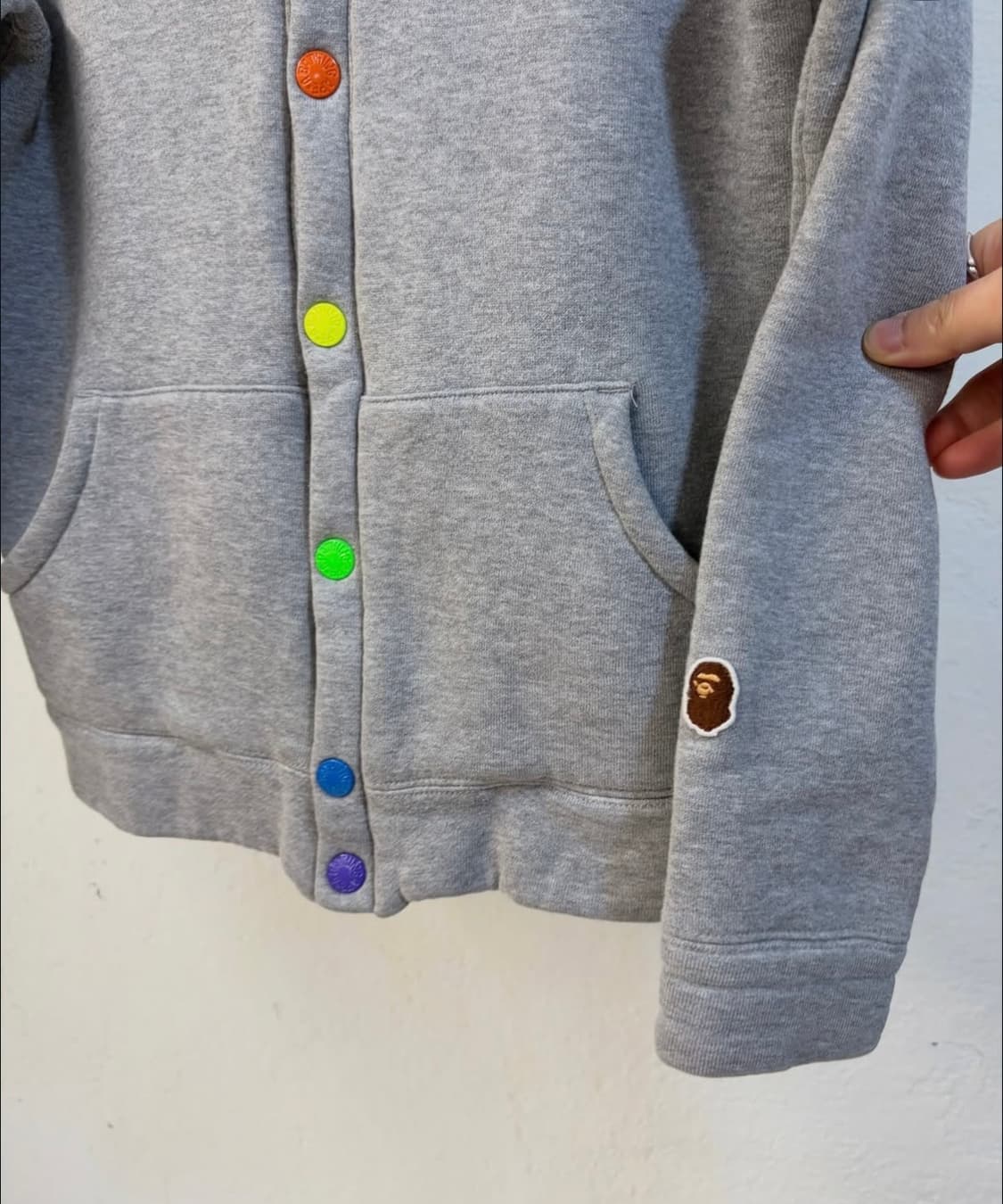 베이프 레인보우 스냅 후드 집업 상품이미지7