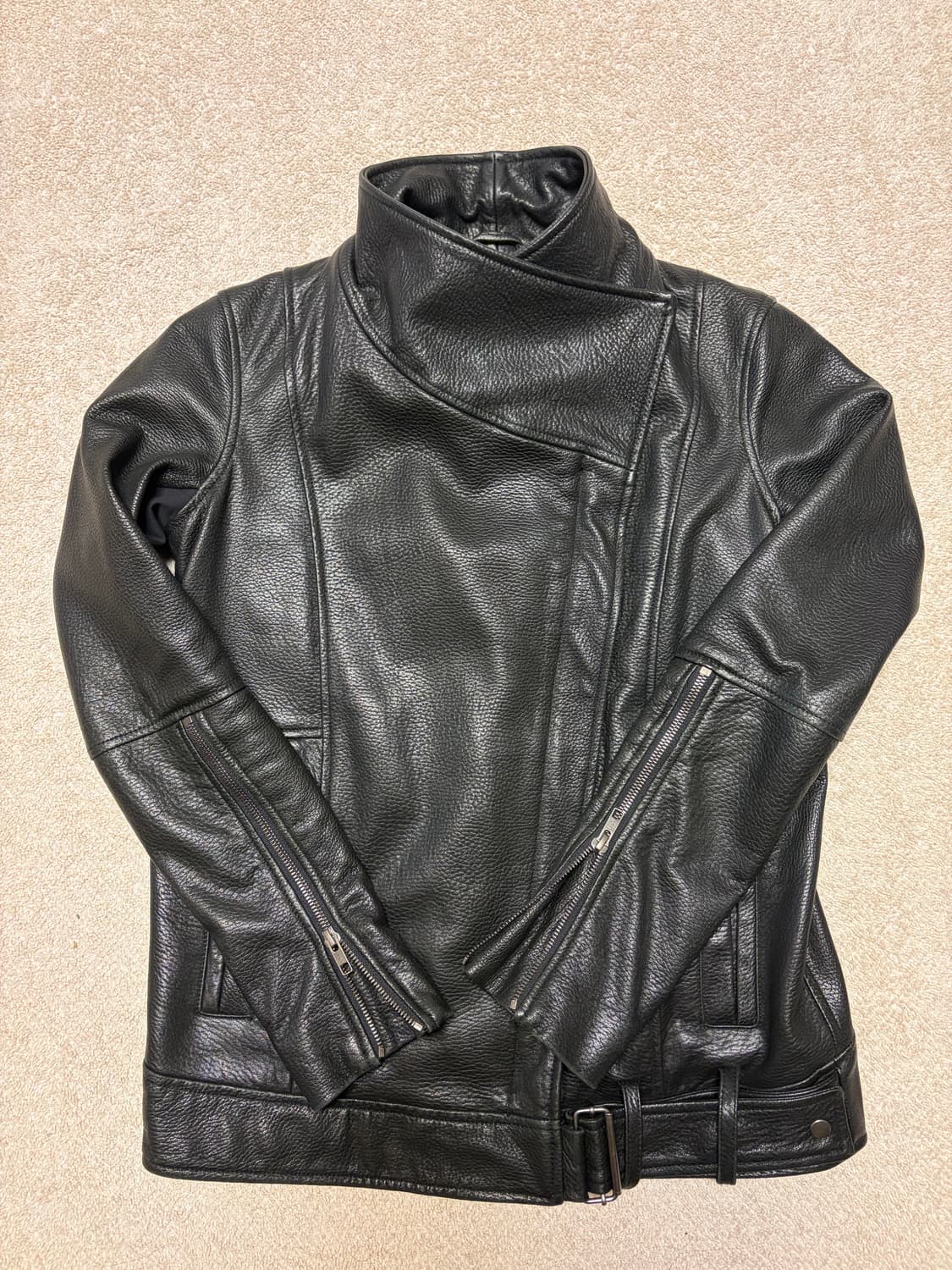 헬무트랭 사선지퍼 가죽자켓 상품이미지1