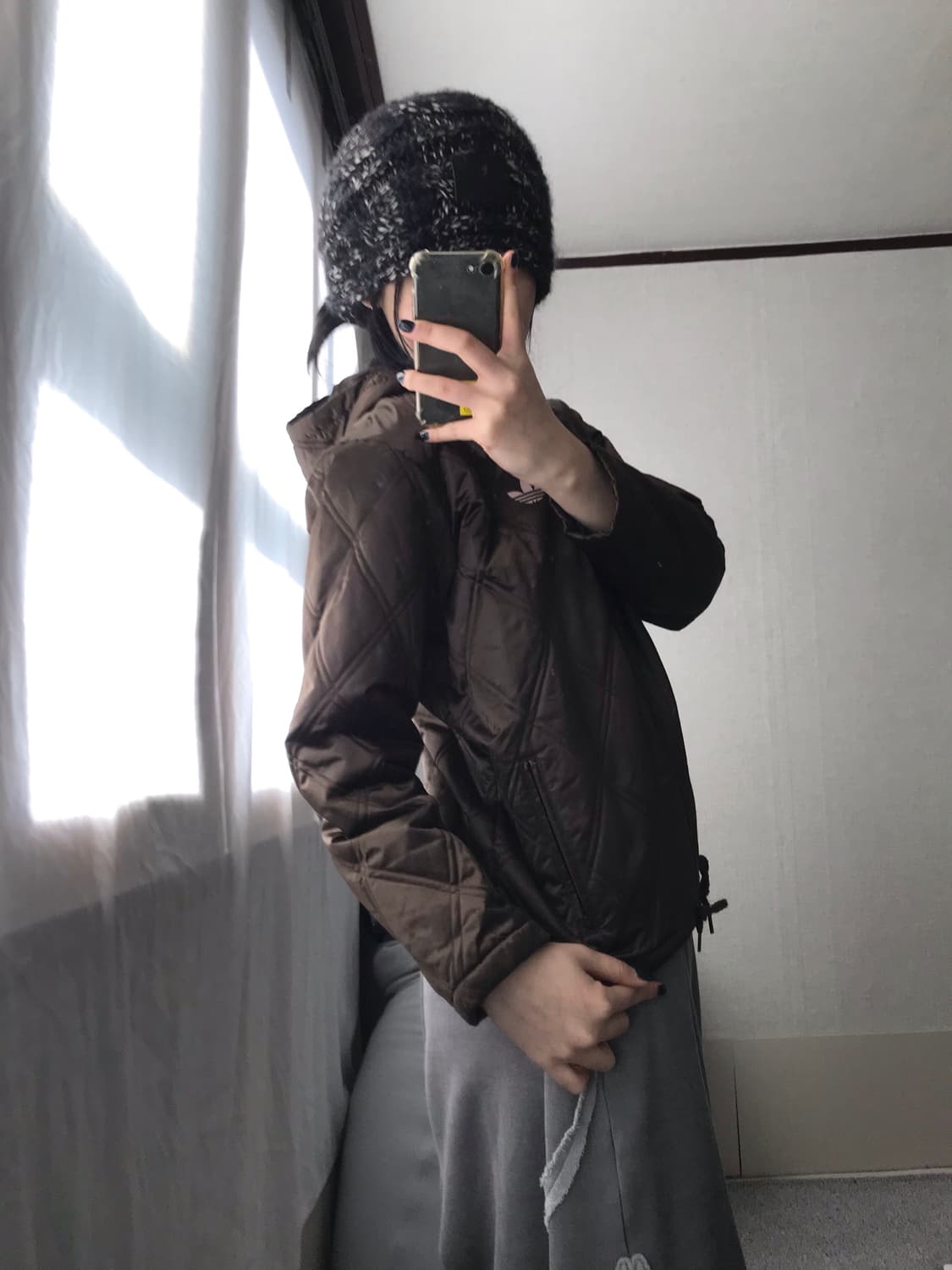 아디다스 브라운 후드 패딩 상품이미지3