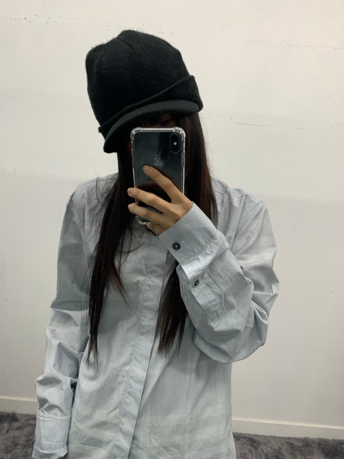 버버리 라이트 블루 체크 셔츠 상품이미지2
