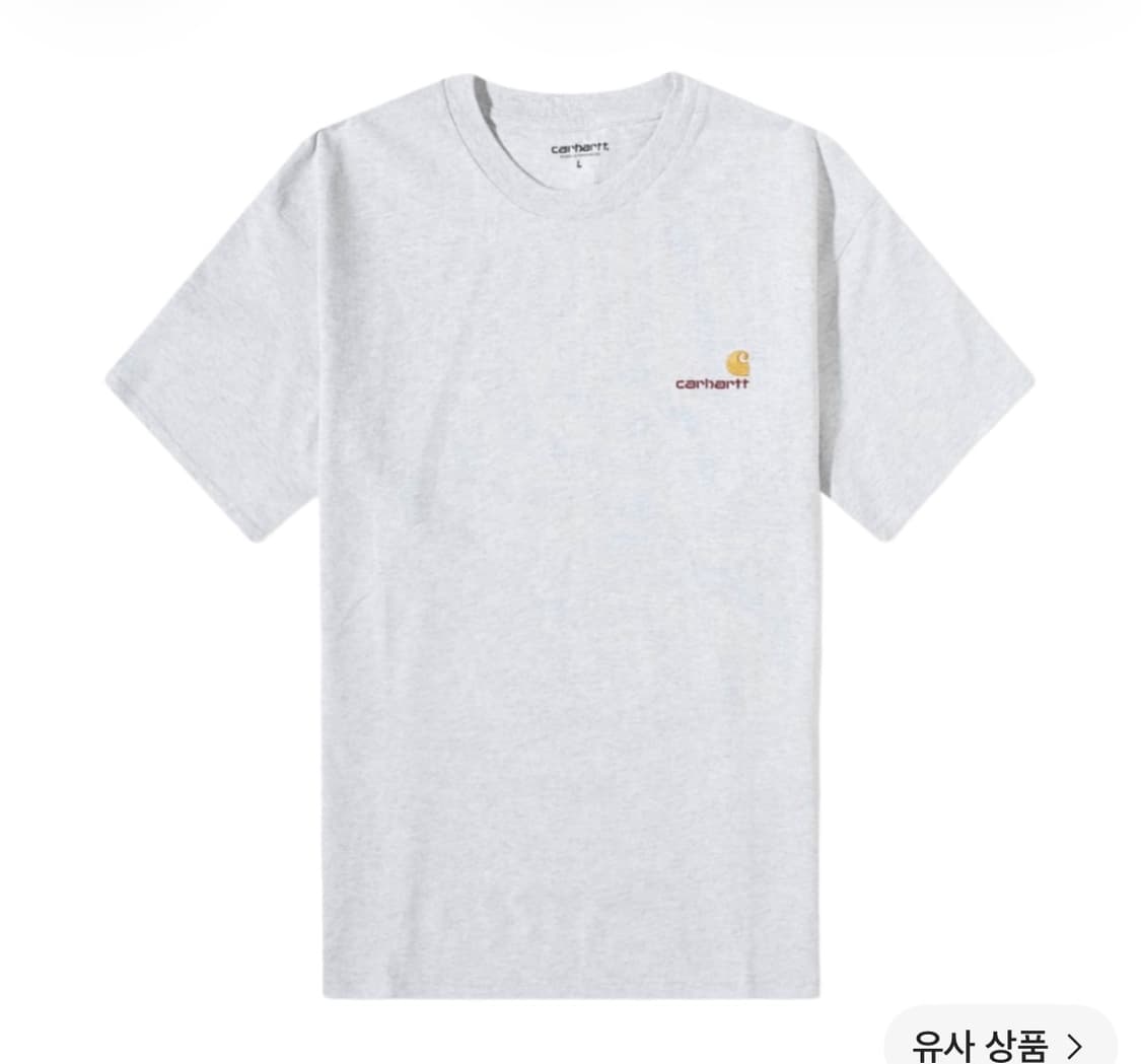 칼하트 WIP 아메리칸 스크립트 티셔츠 애쉬 헤더 상품이미지1