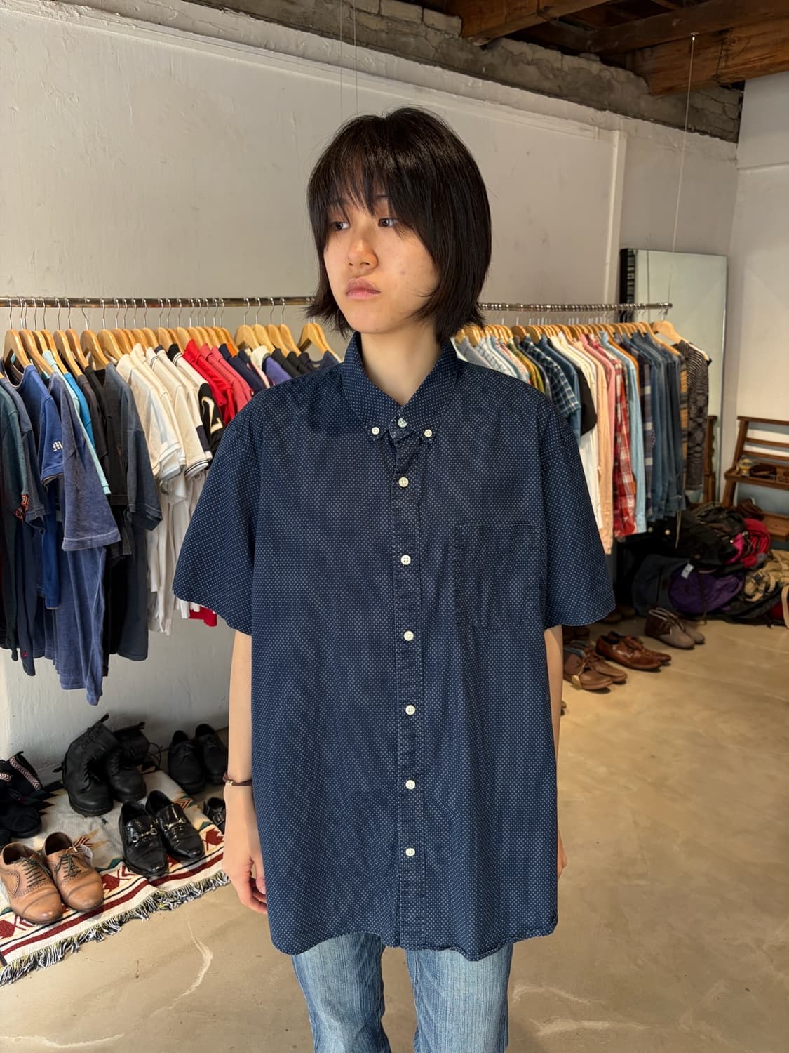 GAP 도트 패턴 반팔 셔츠 XL 상품이미지2