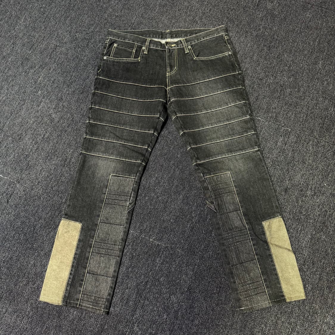 PPFM 패치워크 디테일 데님 팬츠 상품이미지1