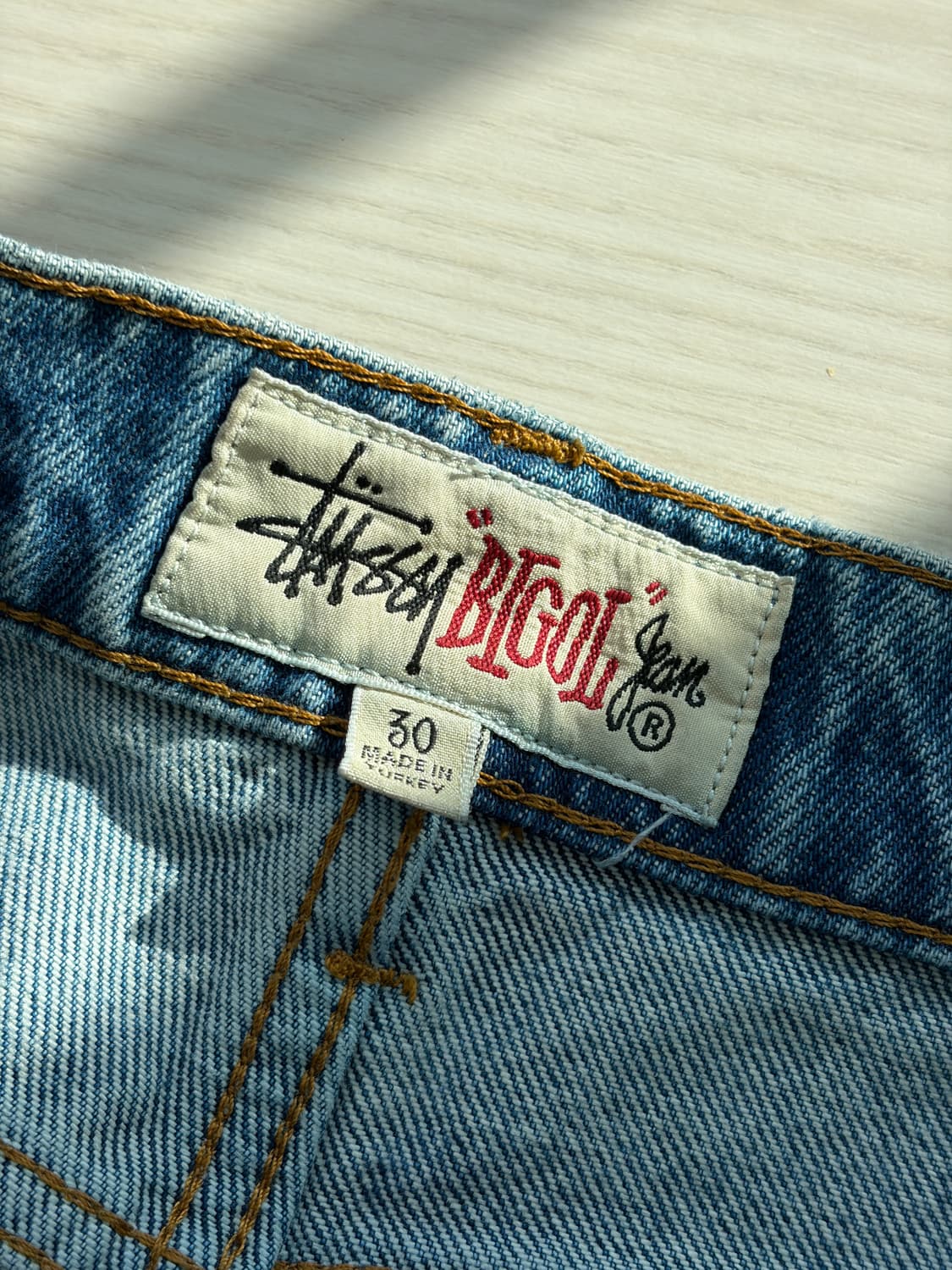 stussy 스투시 데님 빅올진 워시드 블루 30 상품이미지6