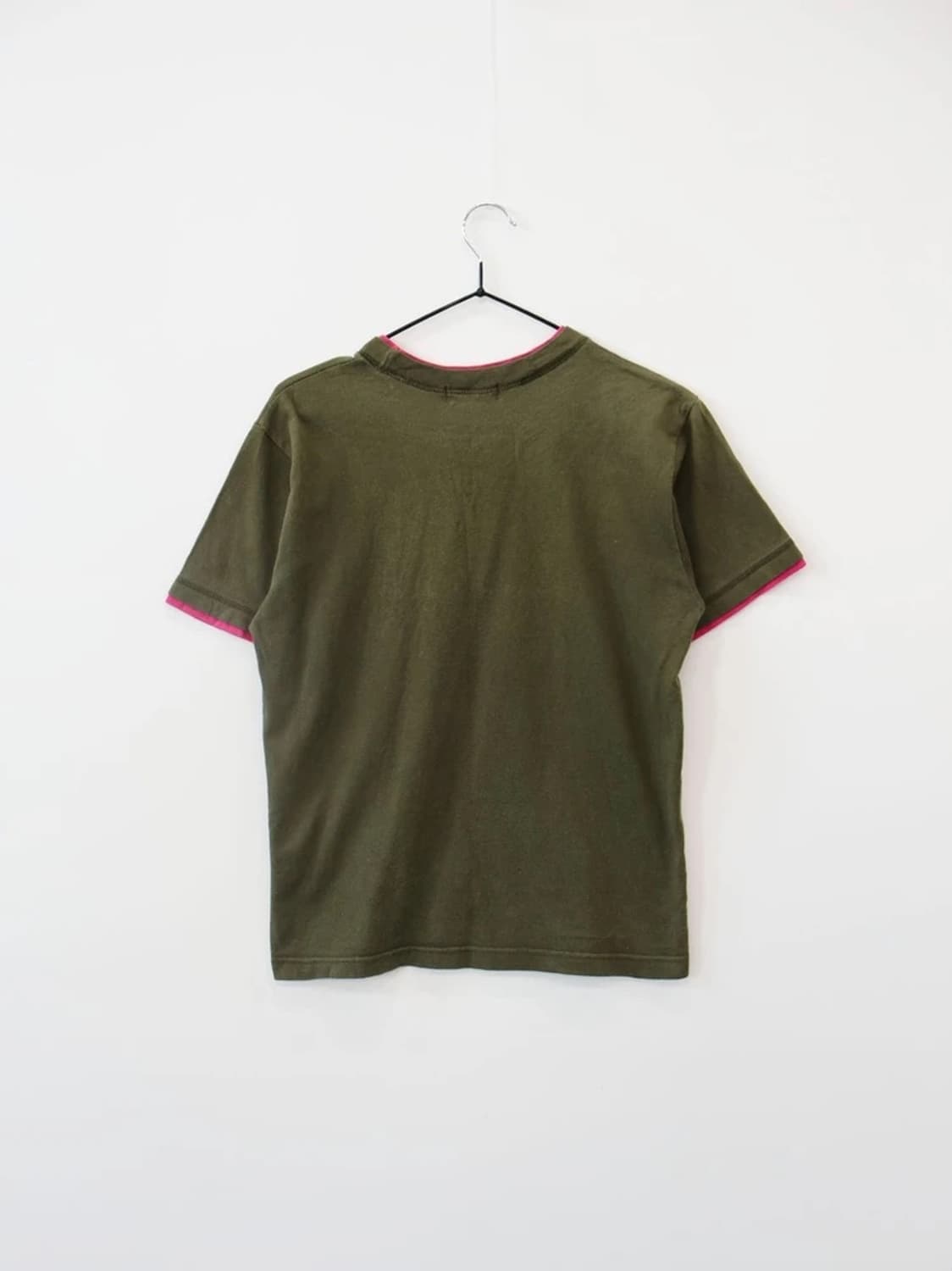 PEAK Y2K Ringer Tee Khaki Pink 상품이미지4
