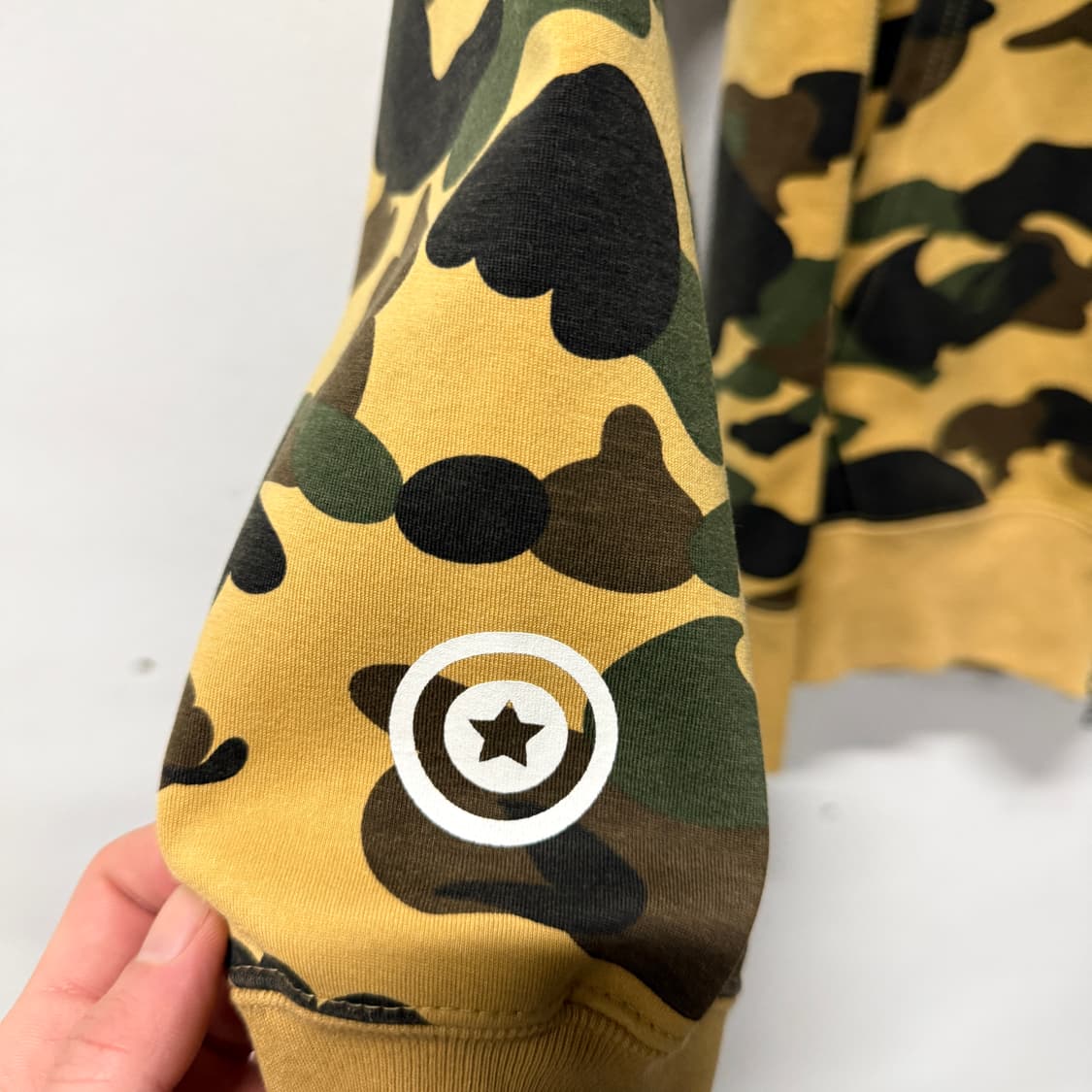 정품 베이프 고어텍스 1st 카모 황계 샤크 풀 집업 후디 상품이미지3