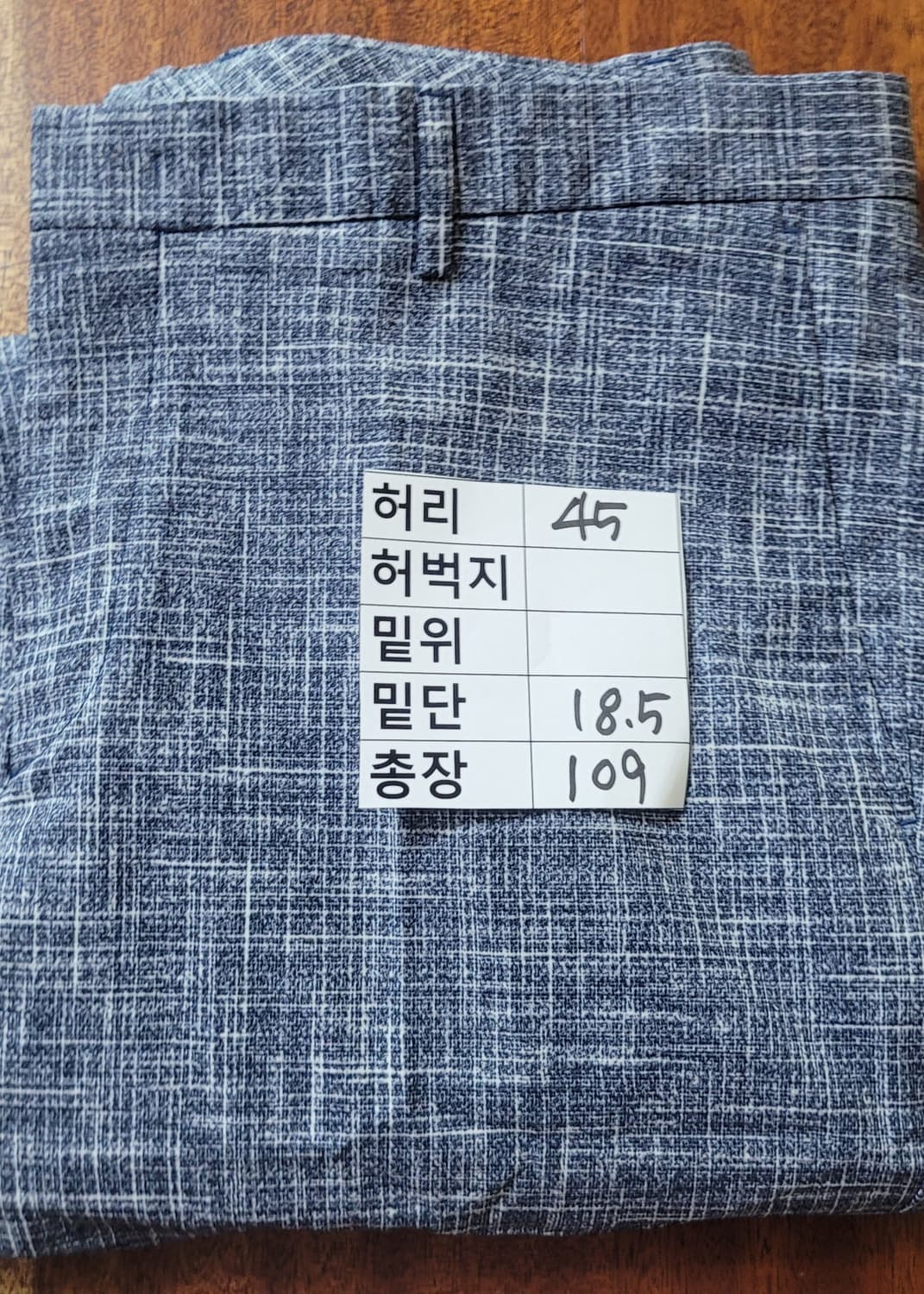 👔남성34인치👔T.I FOR MEN 블루 체크 슬랙스 새삥💫 상품이미지9