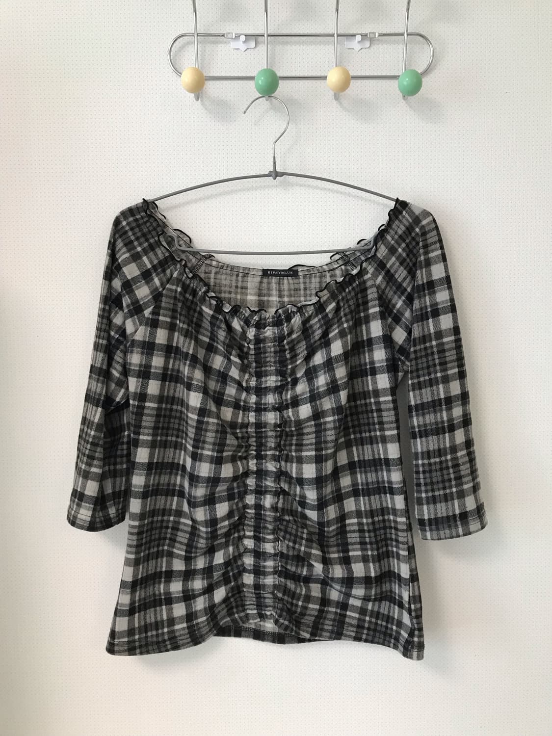 카키 패치워크 하구미 7부 셔링 카고 코디세트 상품이미지4