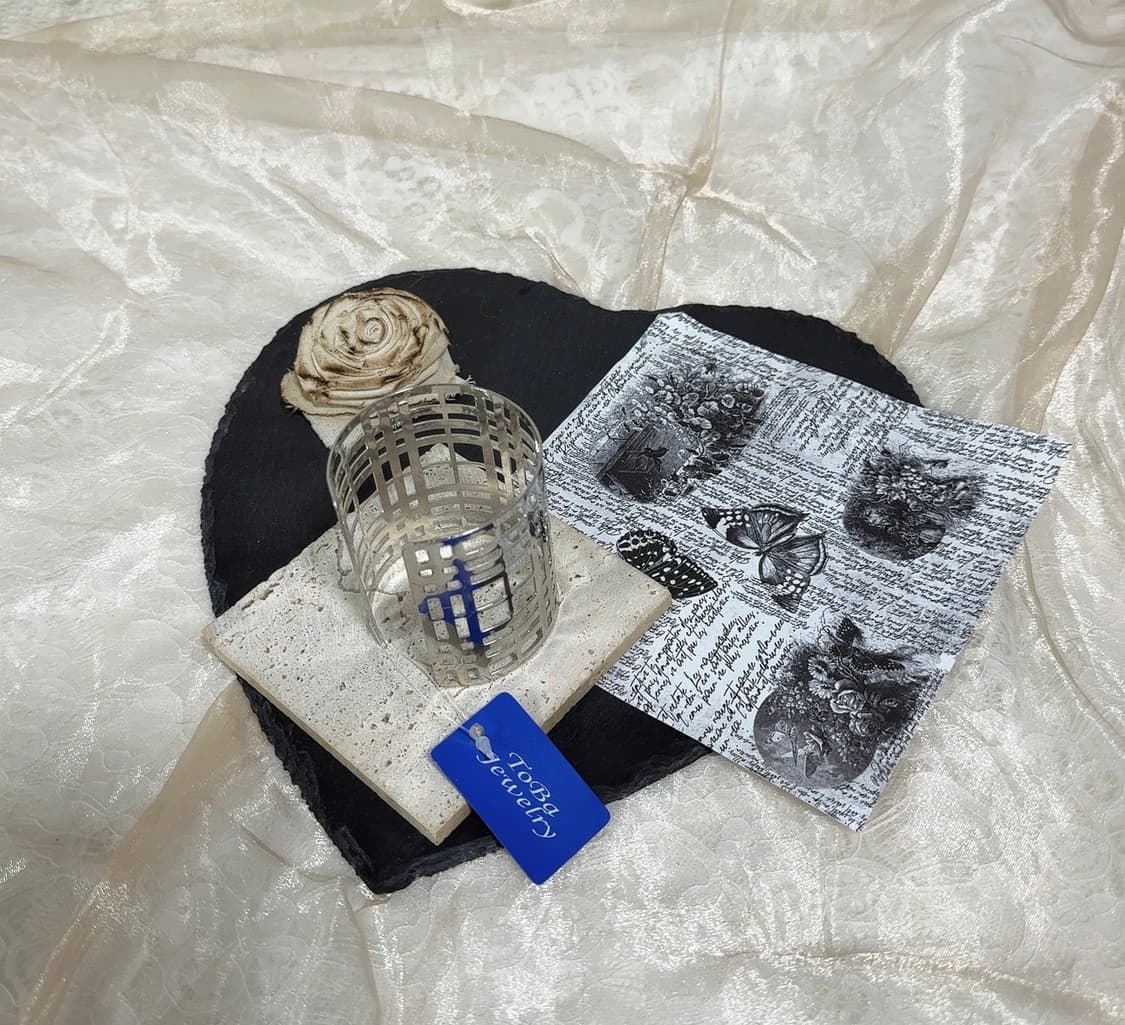 빈티지 체크 오픈 팔찌 상품이미지1