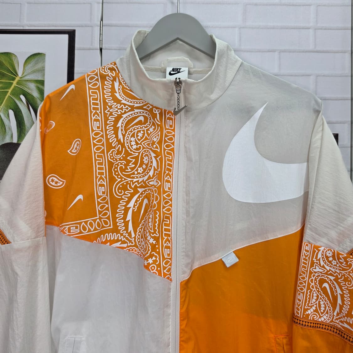 나이키 우븐 페이즐리 패턴 집업 자켓 바람막이 M사이즈 상품이미지4
