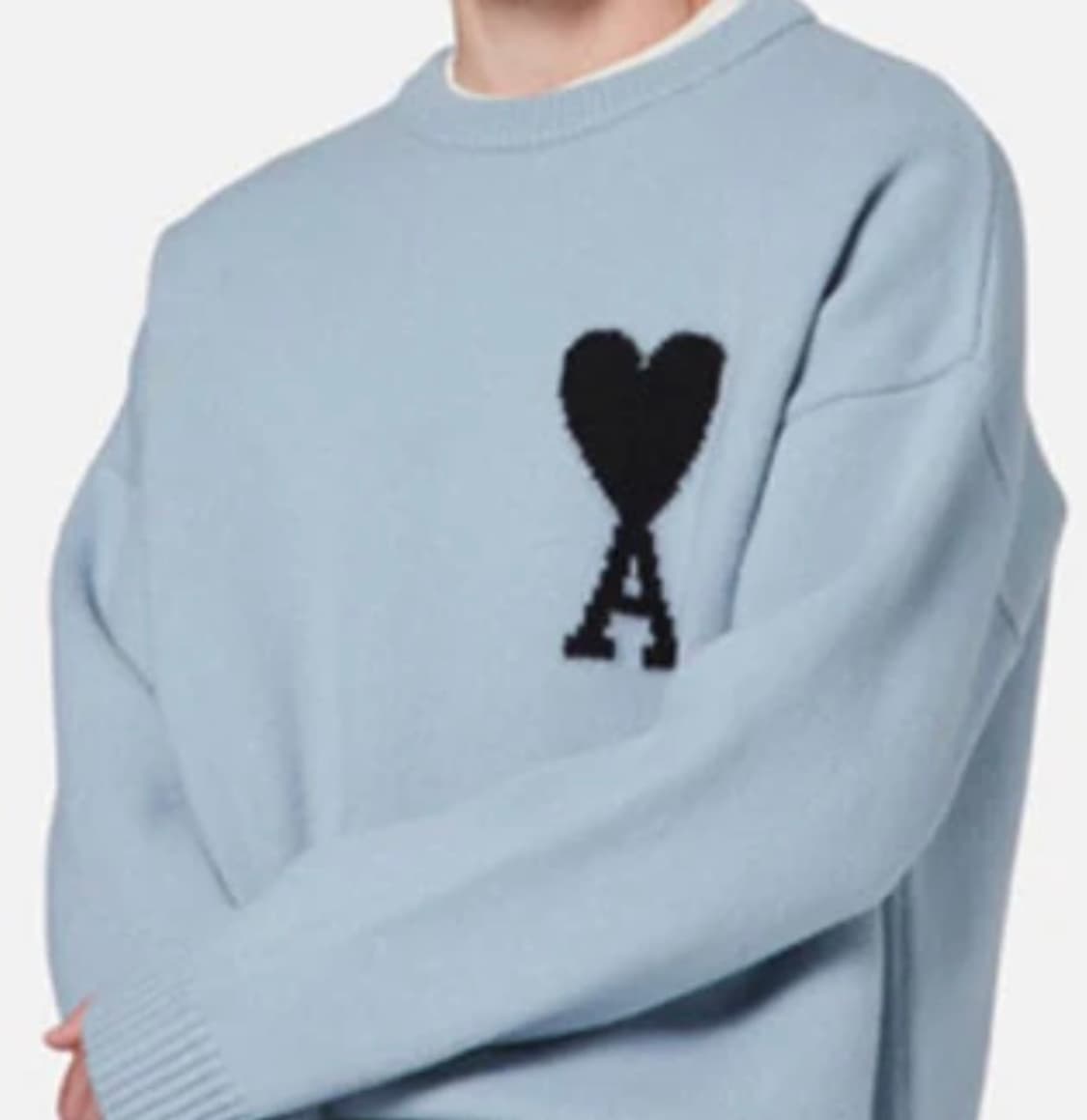 아미 인타르시아 크루넥 블루 니트 L,XL 상품이미지1