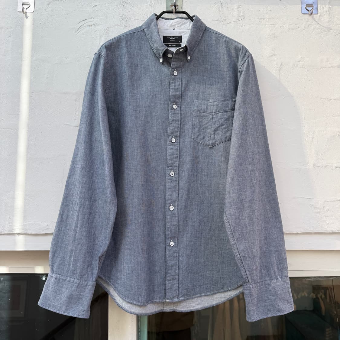 Rag&Bone 래그앤본 슬림핏 코튼 셔츠 L 상품이미지1