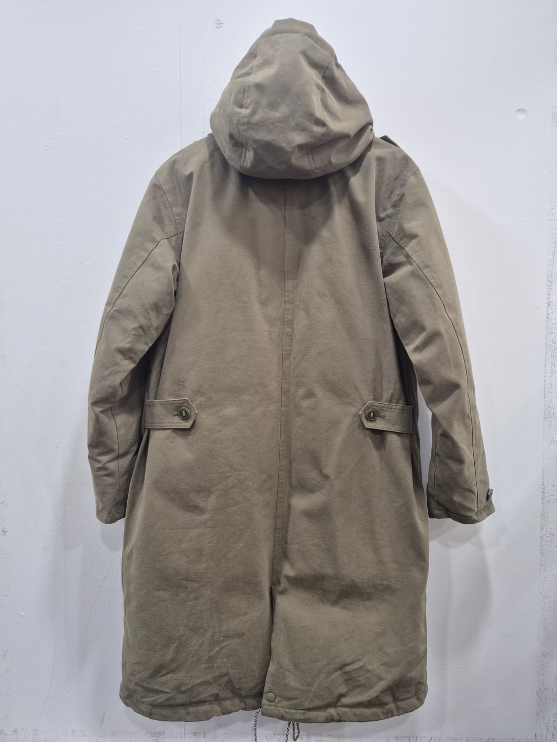 뉴에라 구스다운 롱패딩 파카 점퍼 카키색 남성 95~100사이즈 상품이미지3