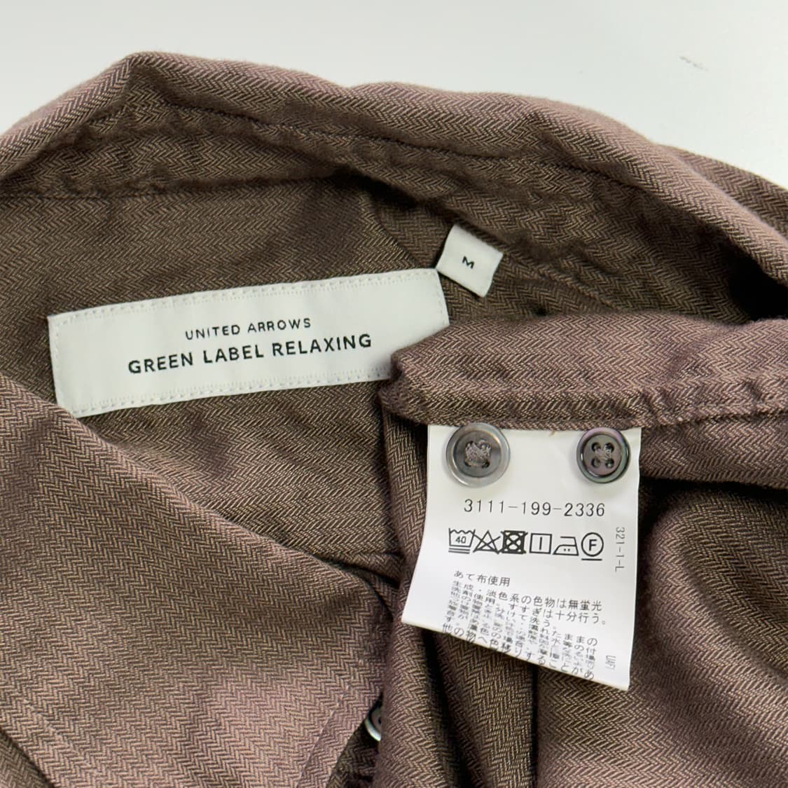 United Arrows 셔츠 브라운 상품이미지3