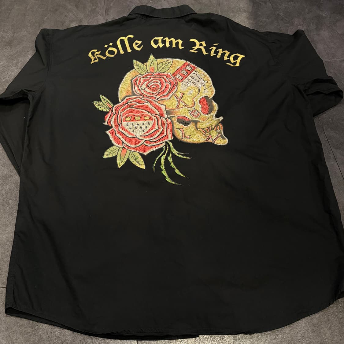 [IM] 디테스 스컬 로즈 핫픽스 셔츠 블랙 상품이미지7