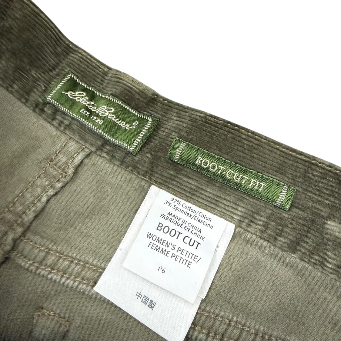 에디바우어 카키 코듀로이 부츠컷팬츠 상품이미지8