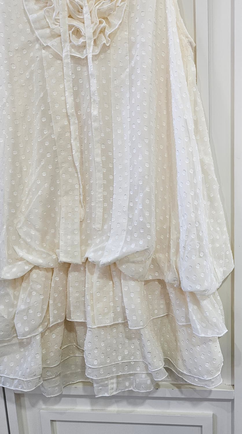 아이보리 프릴 캉캉 미니 원피스 상품이미지5