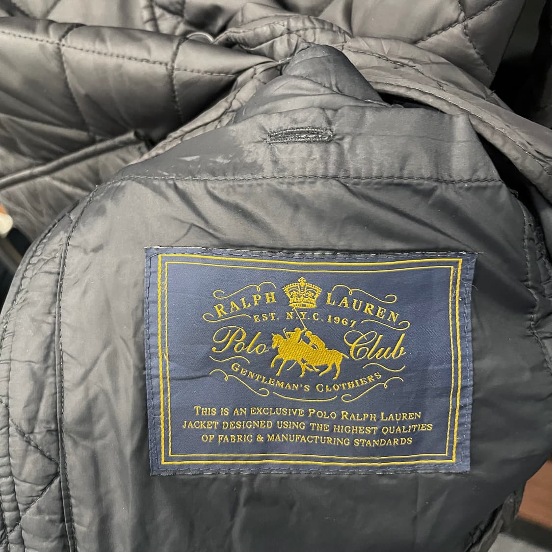 90s 폴로 랄프로렌 버클 넥 레더 엘보 패치 퀼팅 자켓 컨트리 상품이미지9