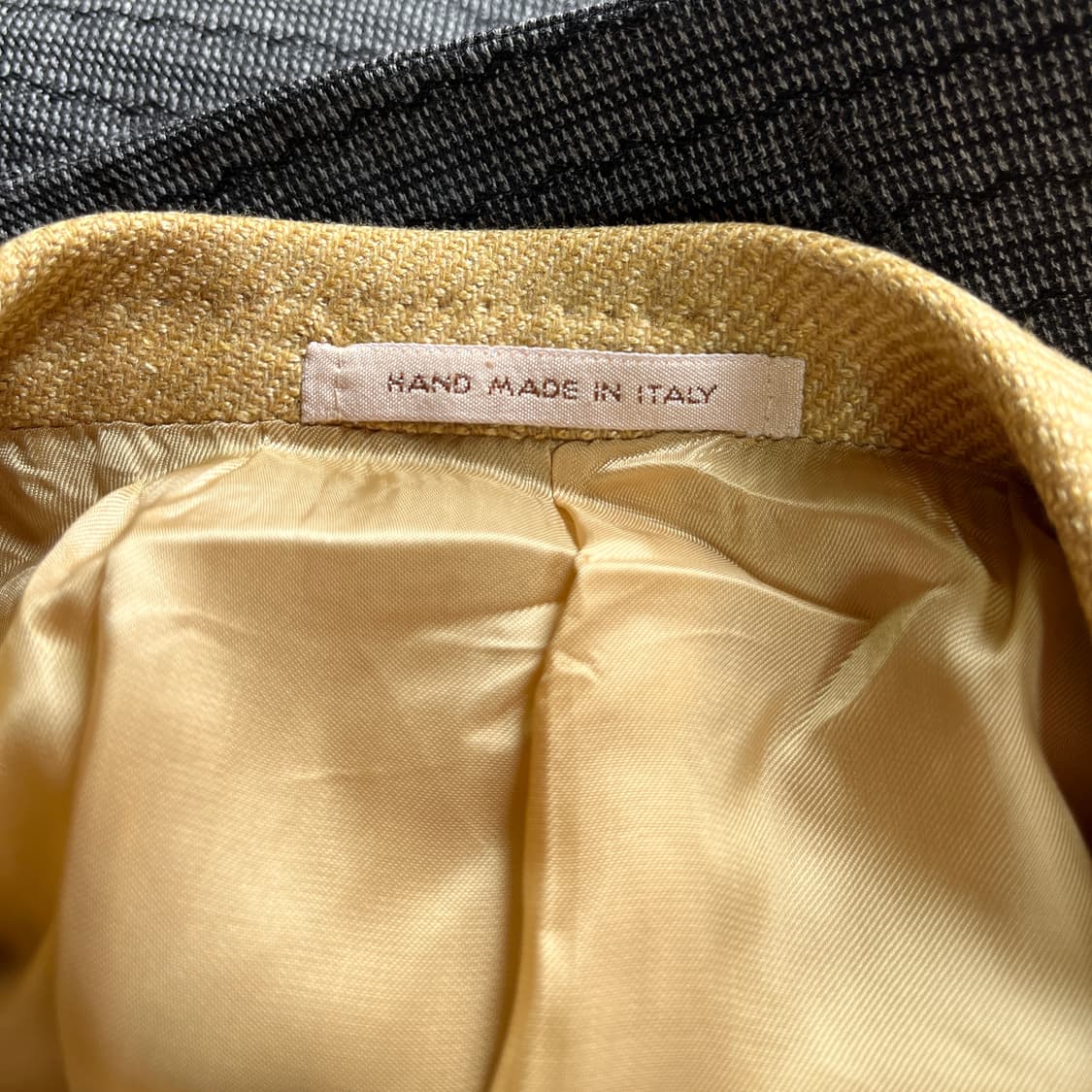 XL) 90s Caruso Made 폴 스튜어트, 핸드메이드 테일러드 자 상품이미지10