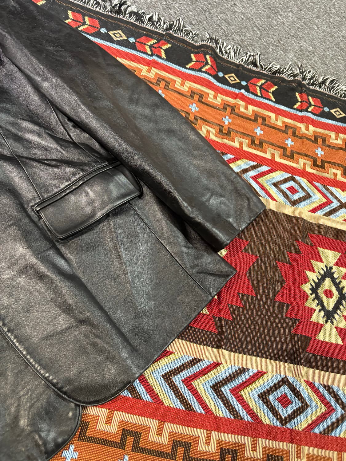 빈티지 100% 양가죽 블레이저 레더자켓 상품이미지4